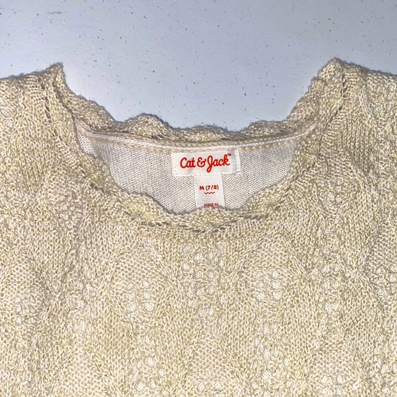 Cat & Jack Girl’s Winter Knit Holiday Christmas Dress Size Medium (7/8) - Picture 3 of 7